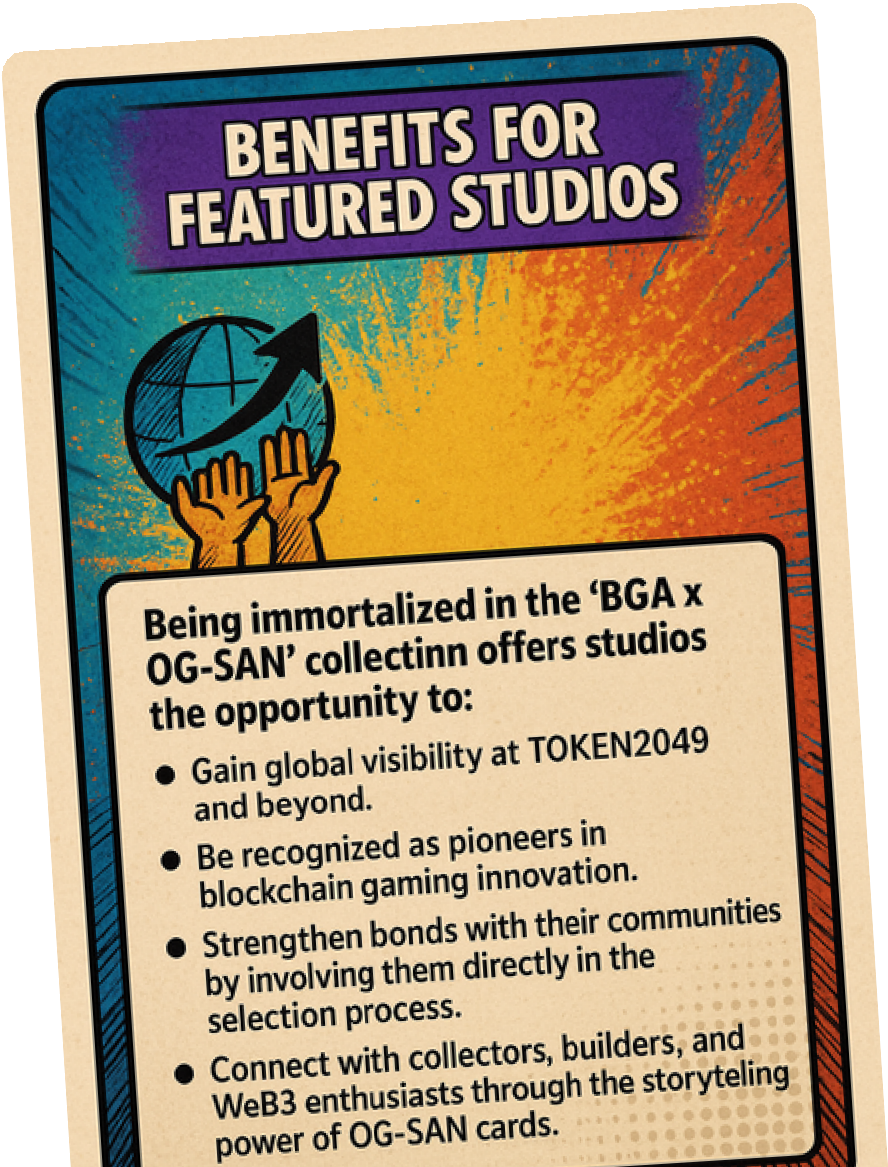 EverdreamSoft and the Blockchain Game Alliance launch the “BGA x OG-SAN” collectible card series at TOKEN2049 Singapore